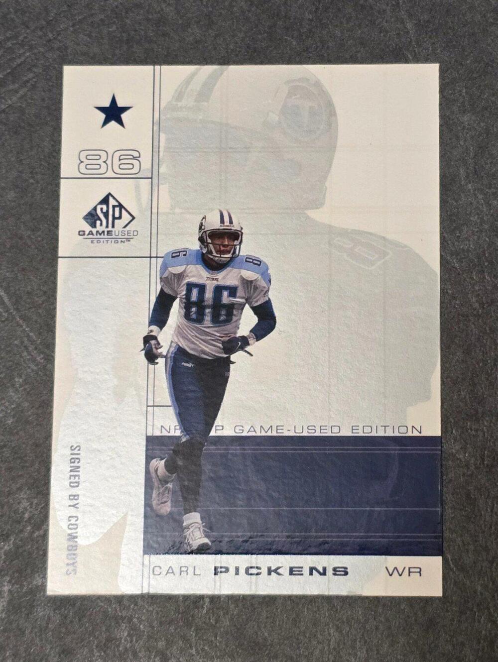 2001 SP Game Used Edition #27 Carl Pickens Football Card